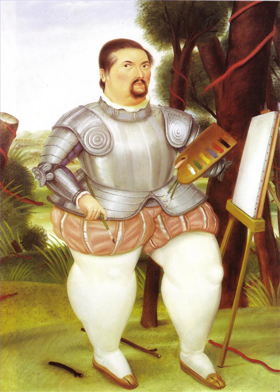 Autoportrait en conquistador espagnol Fernando Botero Peintures à l'huile